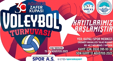 Büyükşehir'in 30 Ağustos Zafer Kupası Voleybol Turnuvası Kayıtları Başladı...