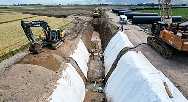 Kayseri Develi Ovası Sol Sahil Sulamaları Ana İletim Hattında Devam Ediyor