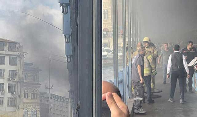 Galata Köprüsü'nde çıkan yangın paniğe neden oldu