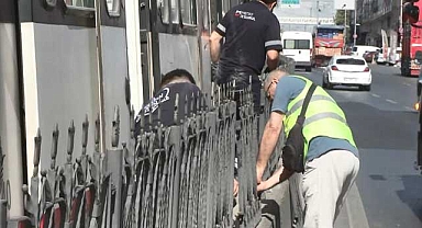 Tramvayda duman paniği