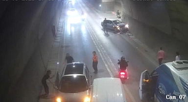 Tünelde zincirleme kaza