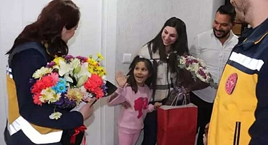 Kalbi duran 4 yaşındaki kız çocuğunu hızlı gelen ambulans ekibi kurtardı