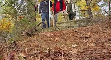 Çanakkale'de porsuk 7 metrelik kuyuya düştü