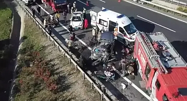 Kuzey marmara otoyolu'nda feci kaza; 6 yaralı!
