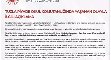 MSB'den 'Tuzla Piyade Okulu' açıklaması; henüz disiplin işlemi uygulanmamıştır