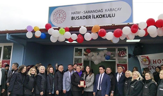 Hatay'da 135 depremzede öğrencilerin eğitim göreceği BUSADER İlkokulu açıldı