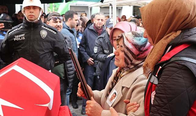 Kaza şehidi polis memuru, son yolculuğuna uğurlandı