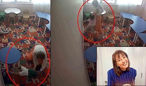 Antalya'da 2 çocuğa şiddet uygulayan kreş sahibi tutuklandı; olay anı kamerada
