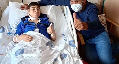 Küçük Burak annesinin bağışladığı böbrekle hayat'a işte böyle tutundu...