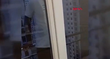 Polisten kaçmak için balkondan balkona işte böyle atladı!