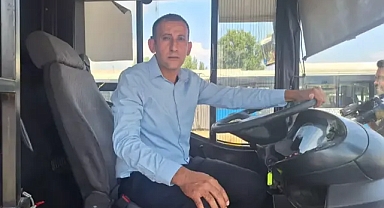 Ankara'da otobüs şoförüne sopalı saldırı bulunduğu anlar 