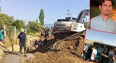 Aydın'da isale hattındaki göçükte ölen 2 işçi, toprağa verildi