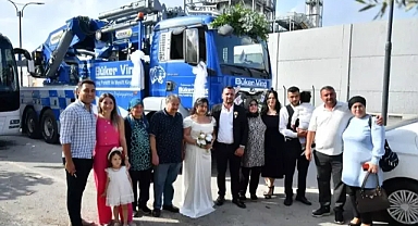 Çalıştığı vinci bakın düğününde böyle kullandı!