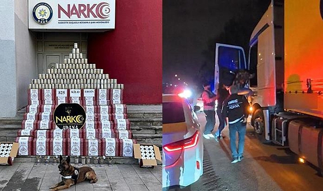 825 kilo eroini, eğitimli köpek koku almasın diye öğütülmüş kahvelerin altına gizlemişler