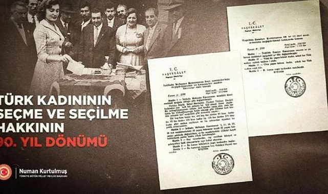 Kurtulmuş'tan, Tük kadınının seçme ve seçilme hakkı kazanmasının yıl dönümü mesajı
