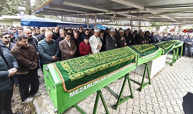 Kartalkaya'daki yangında ölen çift ile 2 çocuğu toprağa verildi
