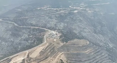 Bursa'da yanan alanlar dronla görüntülendi