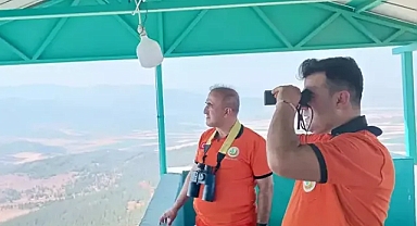 Gaziantep'te orman yangınından dolayı ormanlar gözetleniyor 