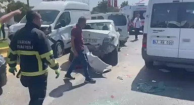 Mardin de 7 araç zincirleme kaza yaptı 3 yaralı 