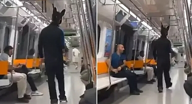 Sarıyer'de metroda tüfekli tavşan panik yarattı 