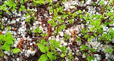 Temmuz ortasında şok hava olayı burdur'da dolu yağdı 