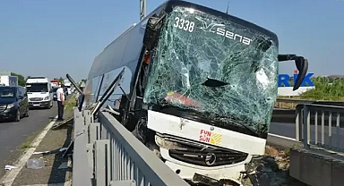 Turist otobüsünde korku dolu anlar facia son anda önlendi 