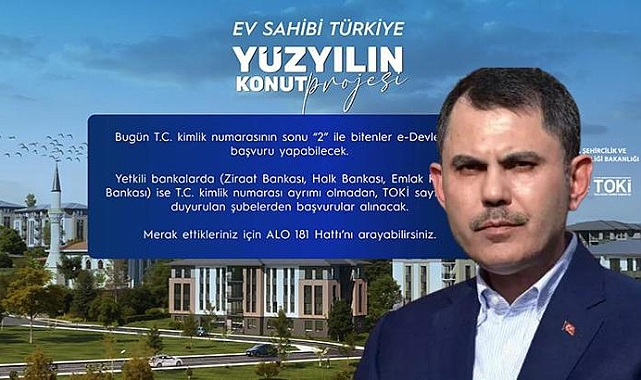 Bakan Kurum: 500 bin sosyal konut için ilk gün 936 bin 159 başvuru yapıldı