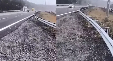 Bolu'da Otoyol Girişini Kaplayan Kar Sürprizi