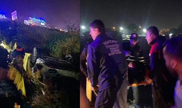 Hatay'da kaçak göçmenleri taşıyan otomobil Asi Nehri'ne devrildi: 9 yaralı