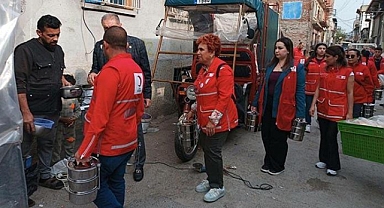 Kızılay çalışanının tabanca ile vurulduğu bölgede yemek dağıtımı yapıldı