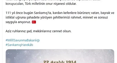 MSB; Sarıkamış şehitlerini andı