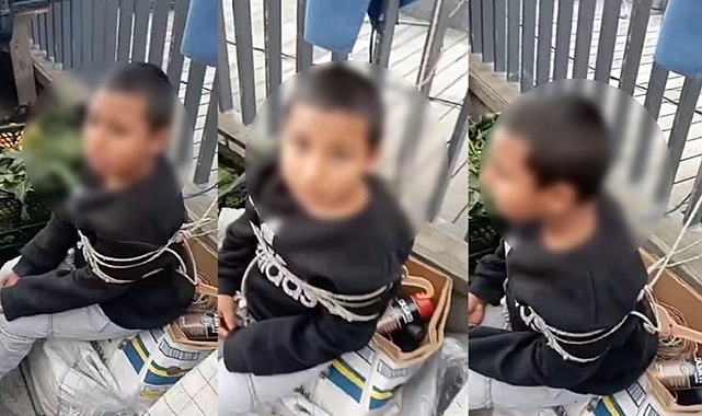 Sarıyer’de pazarda eşofman çalan çocuğu iple bağladı: 'Geri getirince gönderdik'