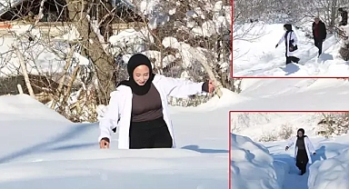 1,5 metrelik karda hizmet mücadelesi 