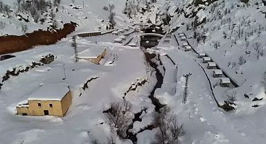 Beytüşşebap'tan kar manzaraları dron kamerasına yansıdı