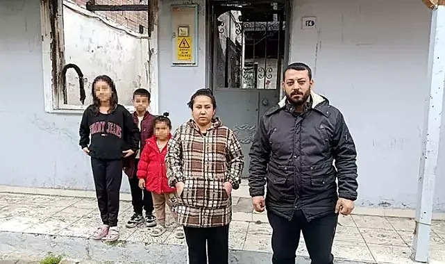 Evleri yanan 3 çocuklu aile, yardım eli bekliyor