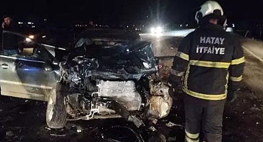 Hatay'da feci kaza.