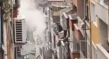 Kağıthane'de 4 katlı binada yangın