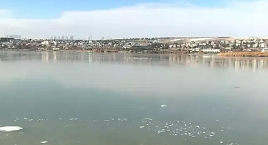 Mogan gölü buz kesti