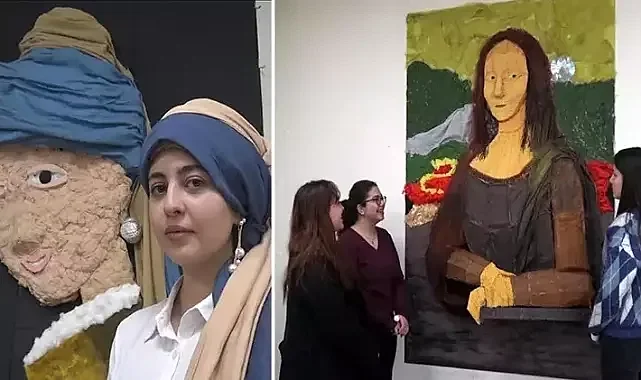 Atatürk Üniversitesi öğrencileri atık maddeler ile dünyaca ünlü eserleri buluşturuyor