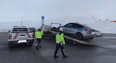 Erciyes’te drift yapan sürücüye idari işlem