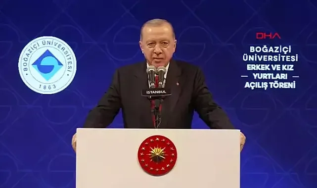 Erdoğan Erkek ve Kız Yurtları Açılış Töreni'nde açıklamalarda bulundu