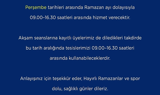 Kayseri Büyükşehir’in spor tesislerinde Ramazan düzenlemesi