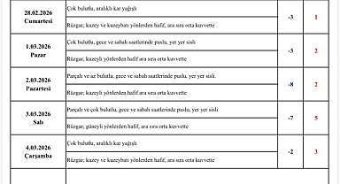 Kayseri’de kar yağışı ve don uyarısı