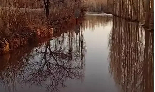 Kızılırmak Nehri taştı araziler su altında kaldı