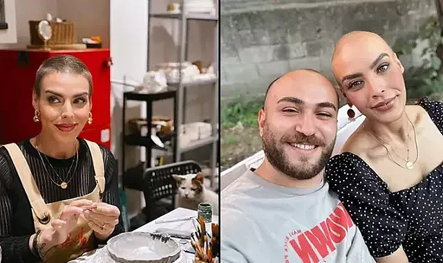 Meme kanserine yakalanan kadın saçlarını kestiren eşinin desteği ile kanserden kurtuldu