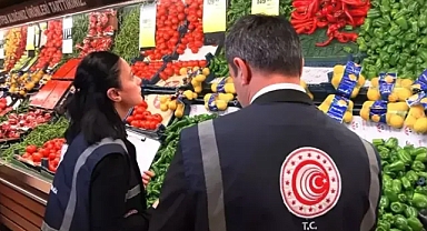 Ticaret Bakanlığı ekipleri marketlerde denetimlerini sürdürdü.