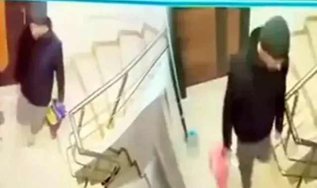 Avcılar'da apartmanda beğendiği ayakkabıları poşetlere koyup kaçtı