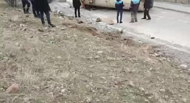 Hacılar'da vidanjör devrildi