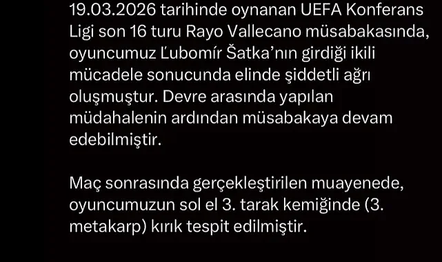 Samsunspor'un efsane golcüsü sakatlık geçirdi!