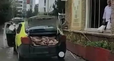 Taksinin bagajında et sevkiyatı yapan işletmeye ceza